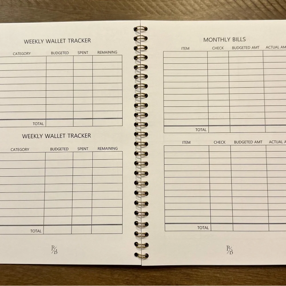 A5 Spiral Budget Planner: Monthly Bills, Sinking Funds, Wallet Tracker